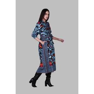 NEW MAUDE VIVANTE remi midi dress in ikat damask